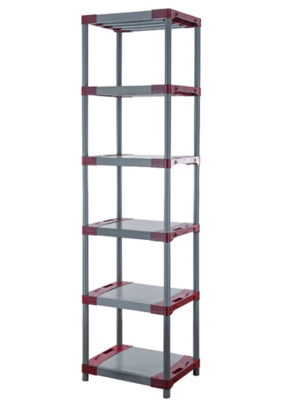 Regał plastikowy MODO24 czerwony do piwnicy 222x60x46 cm modułowy wodoodporny 1 szt.