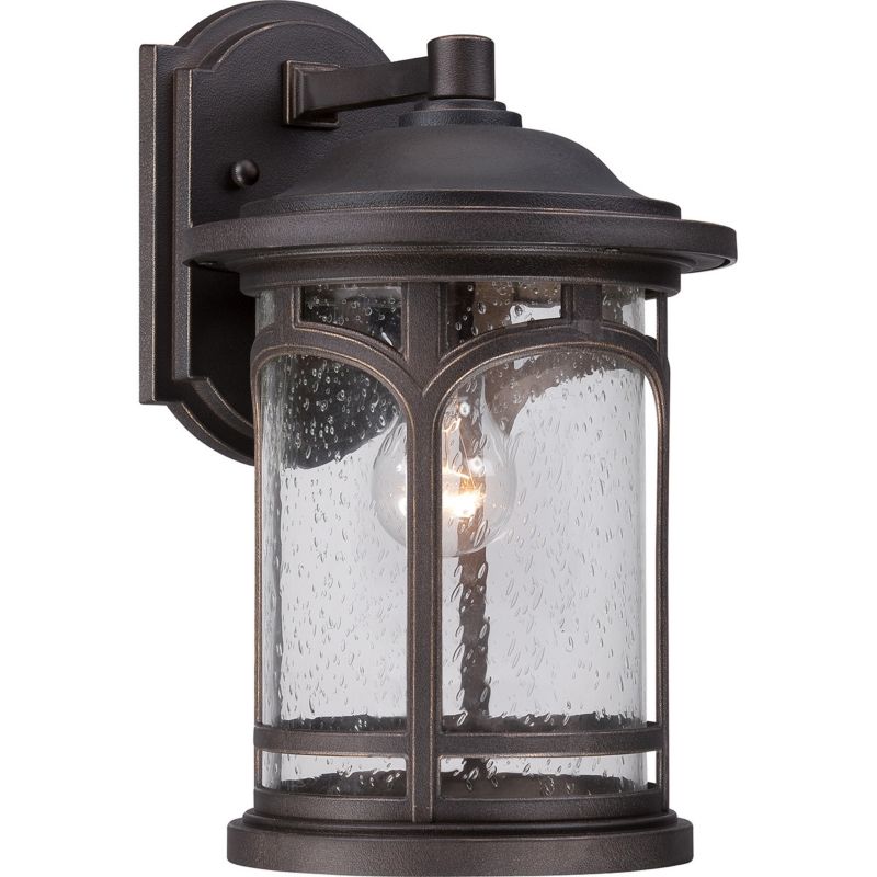 Kinkiet ścienny zewnętrzny Quoizel Marblehead brąz palladiański 1 x E27 x IP44 wym: 36,7 x 22,9 x 25,7 cm - 1 szt.