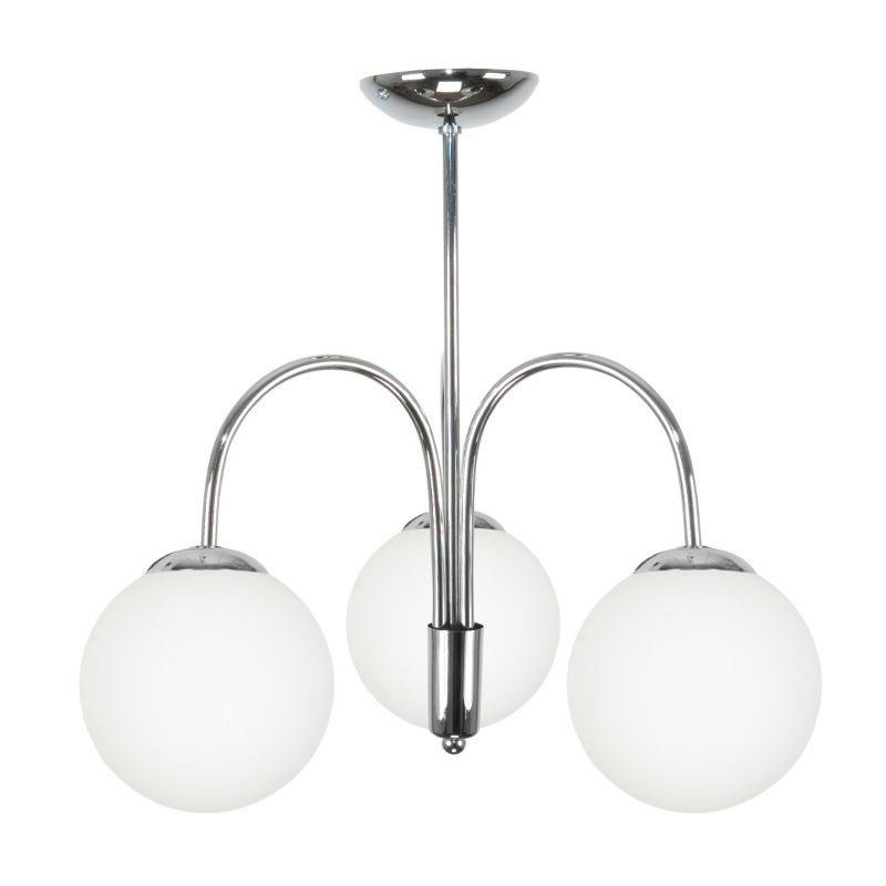 Lampa wisząca EDYLIT kule białe glamour chrom 3xE14 nowoczesna DEDE 13-742 1 szt.
