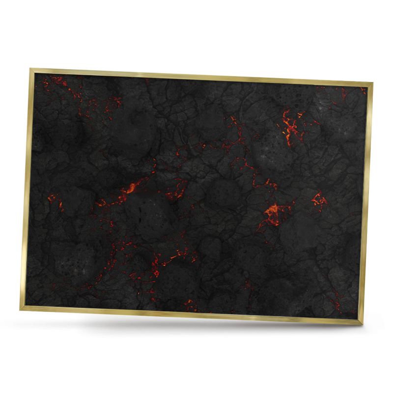 Tablica magnetyczna ozdobna ArtPrintCave 100x70 Lawa wulkaniczna w złotej ramie 1szt