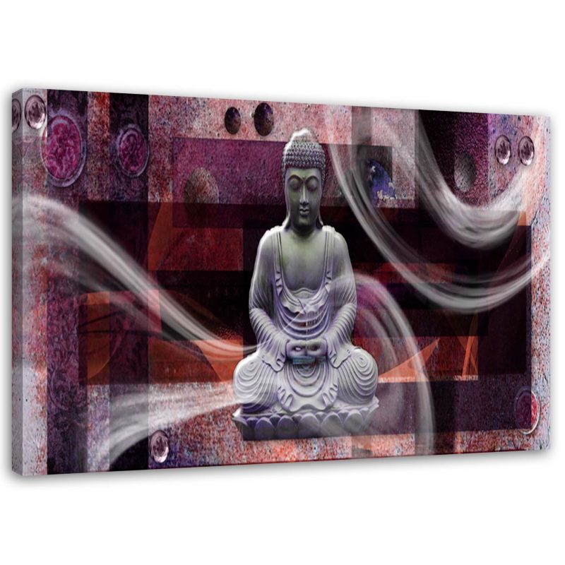 Obraz na płótnie Feeby Nowoczesny Budda Abstrakcja fioletowy 30x20cm 1szt