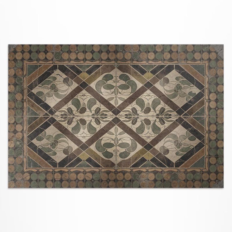 Zewnętrzny Dywan Winylowy Wallfluent 100x150 cm Wzór vintage ze wzorami kwiatów 1 szt.