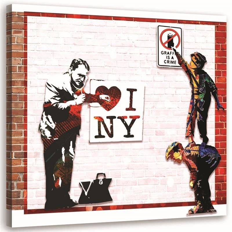Obraz Feeby Banksy - I love New York 30x30cm 1szt