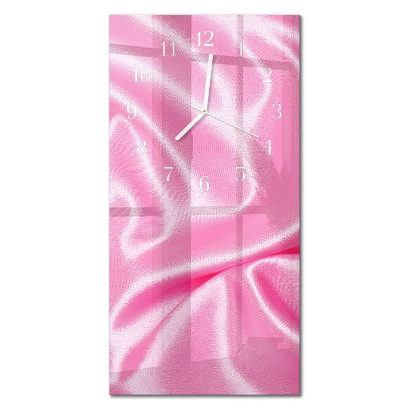 Zegar Ścienny Do Salonu Tulup 30x60 cm z Białymi Wskazówkami Aksamit 1 szt.