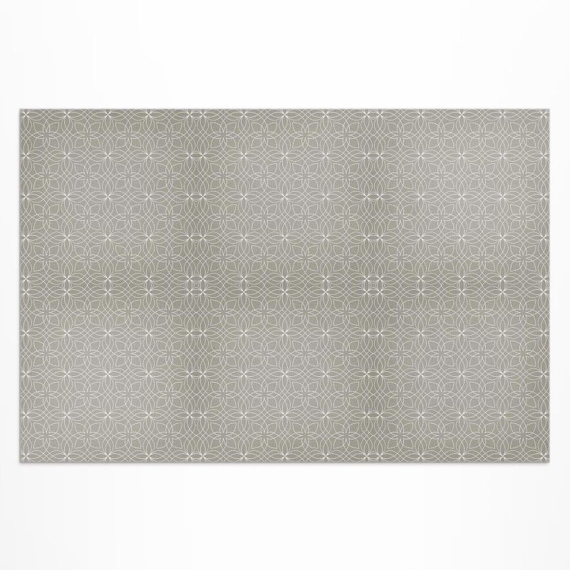 Dywan Winylowy Z Nadrukiem Wallfluent 150x225 cm Drobne wzornictwo plecionka okręgów 1 szt.