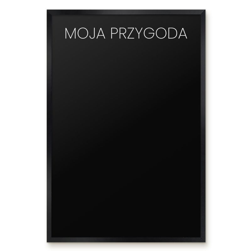 Tablica Magnetyczna Do Sypialni Tulup 40x60 cm Moja przygoda 8 - Czarna rama Do salonu, sypialni 1 szt.