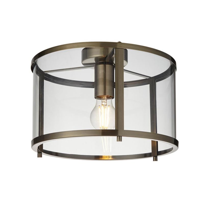 Lampa wisząca Endon HOPTON antyczna mosiężna 1xE27x20W IP20 wym:21,5x31x31cm - 1 szt.
