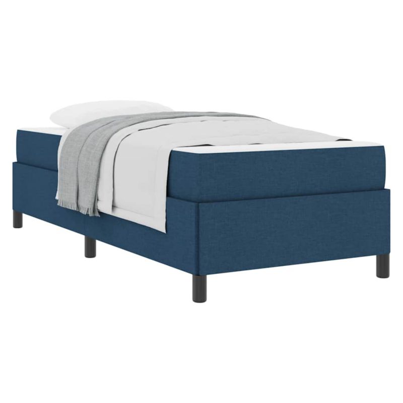 Łóżko z materacem WaszeMeble 90x190 cm Niebieski tkanina WM-3398828 1 szt.