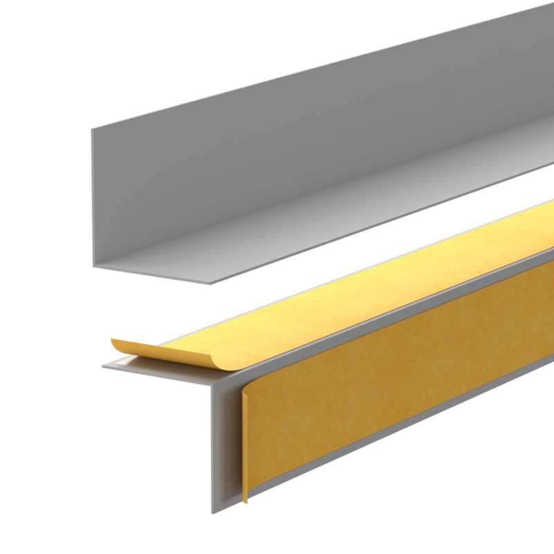 Listwa przypodłogowa z twardego PVC 35x18 mm QUEST, samoprzylepna, dekoracyjna - 200 cm, szary, 1 szt.