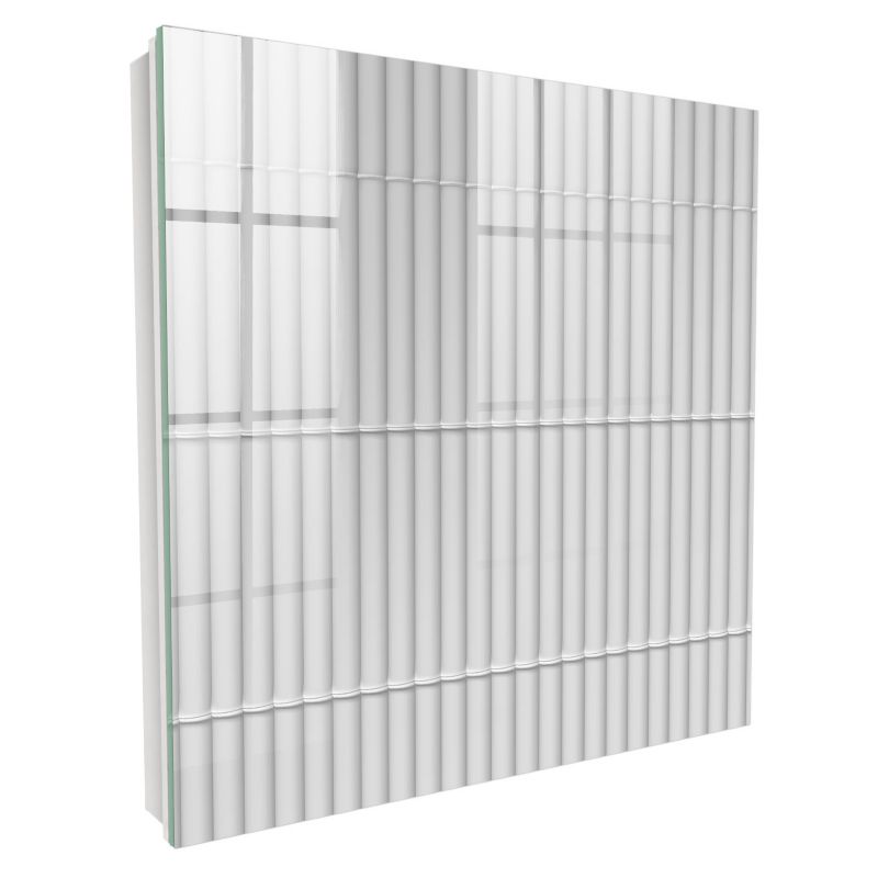 Szafka Na Klucze Tulup 30x30 cm Geometryczna faktura - Biała - Otwierana na lewo 1 szt.