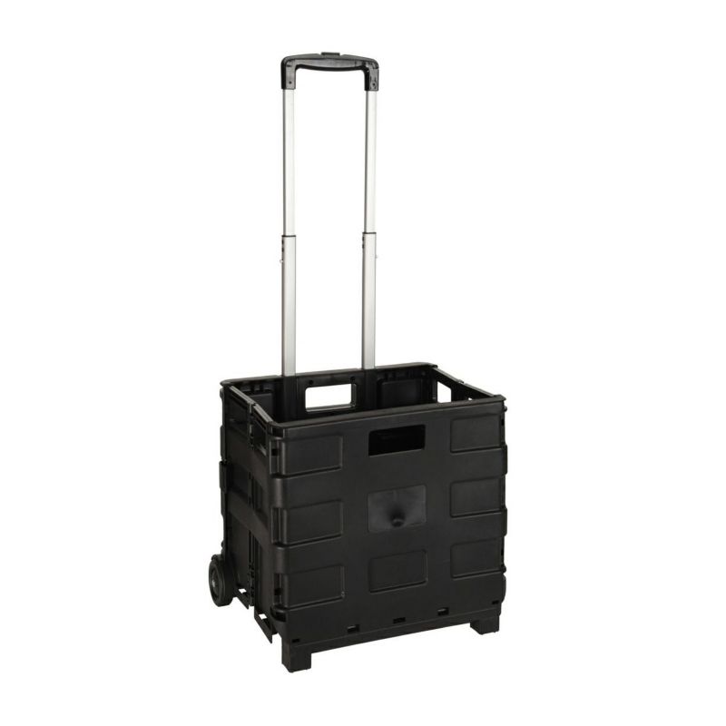 Wózek Storage Solutions ze składaną skrzynią i rączką czarny 38x36x30 cm 1 szt.