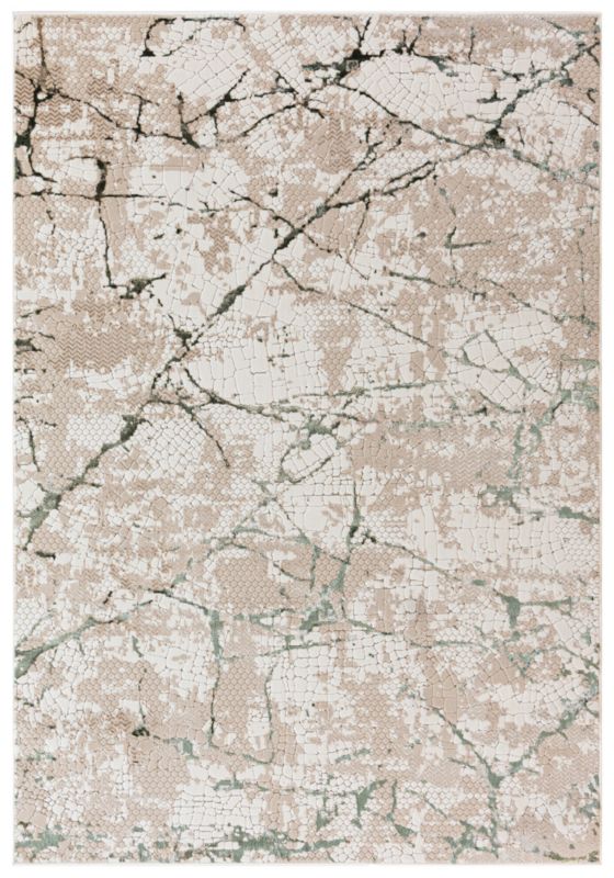 Dywan Nowoczesny Abstrakcyjny Rieti Verde 140 x 200 cm beżowy, zielony 1 szt.