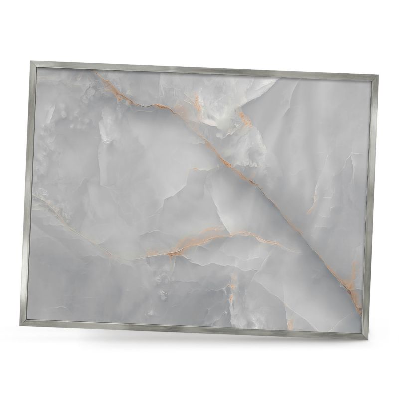 Tablica magnetyczna dekoracyjna ArtPrintCave 80x60 Szare żyły w srebrnej ramie 1szt