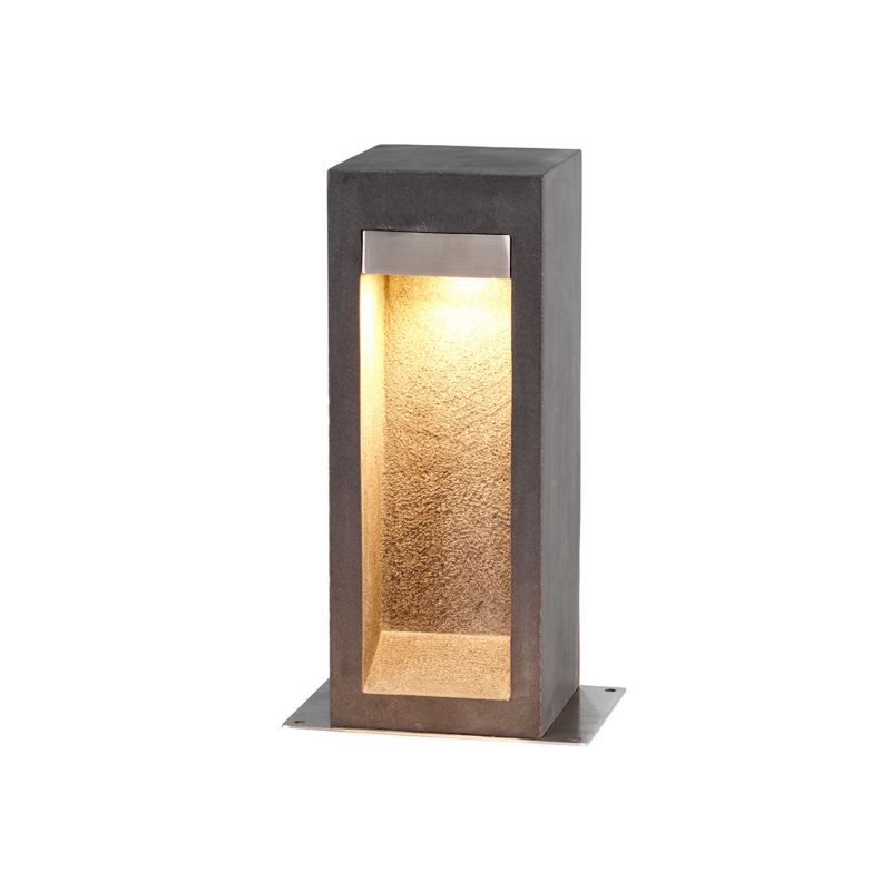 Lampa ogrodowa stojąca Elstead Parkstone bazalt stal nierdzewna LED 6W 3000K 650lm IP55 wym: 40 x 22 x 16 cm metal - 1 szt.