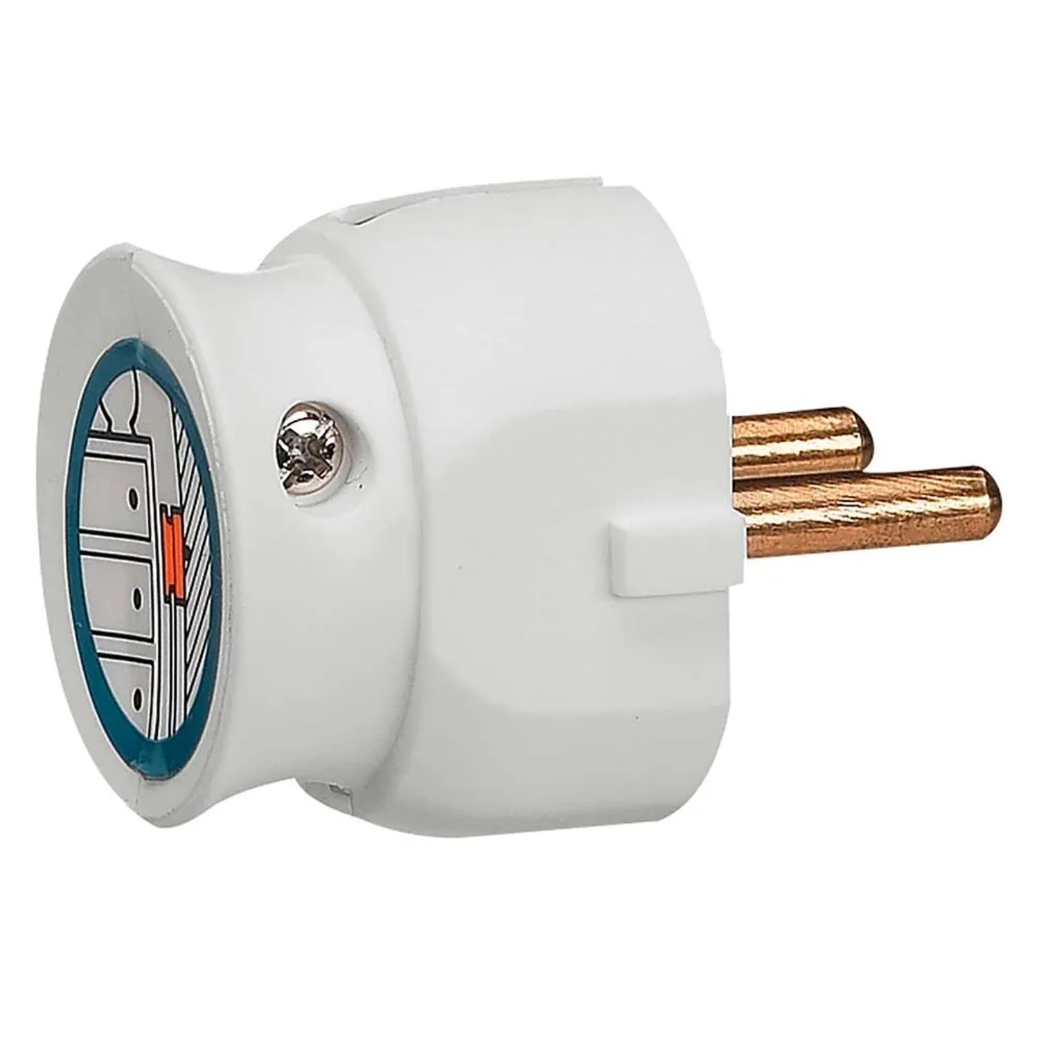 Legrand Wtyczka 2P 16A, prosta biała