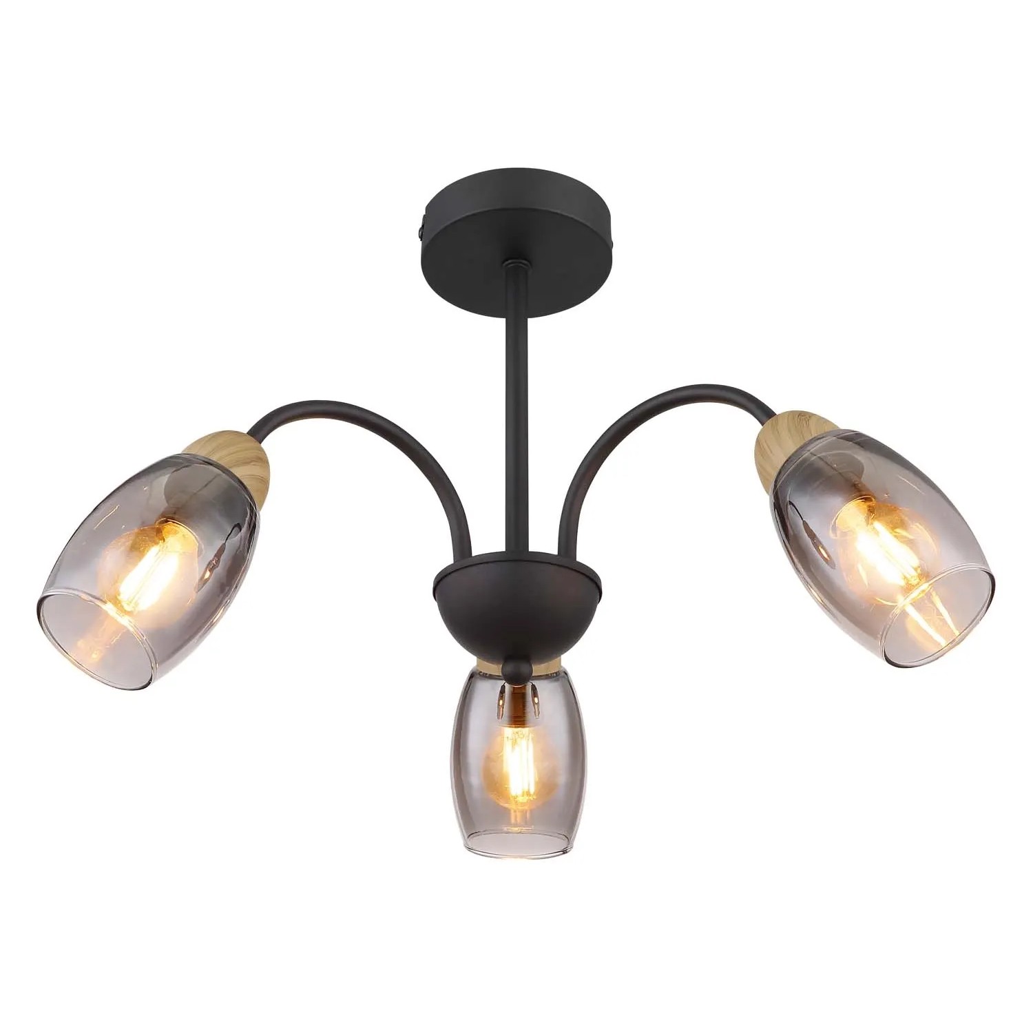Globo Lampa sufitowa GERLY 3xE14 25W czarna