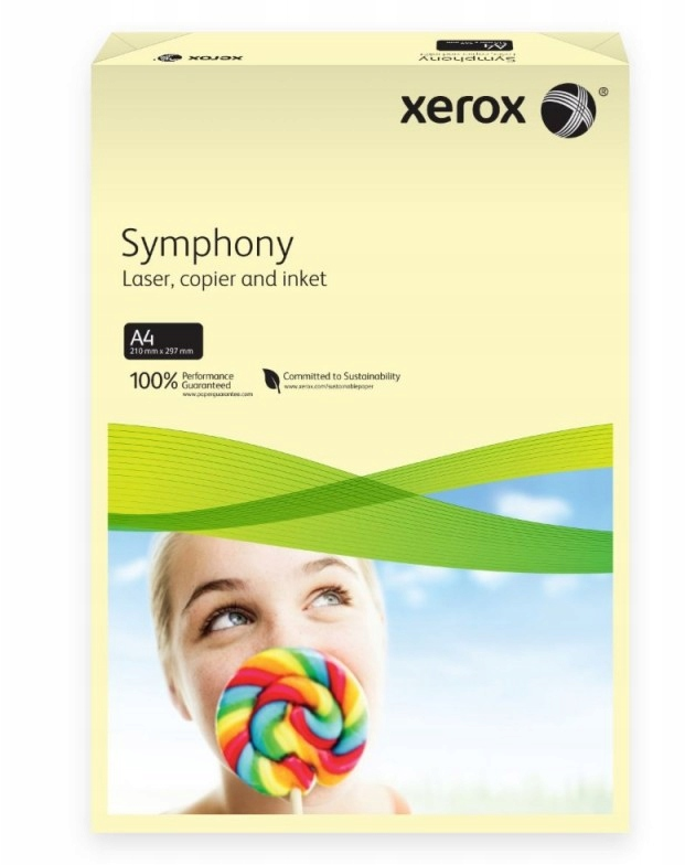 Papier kolorowy Xerox Symphony, A4, 80g/m2, 500 arkuszy, kość słoniowa