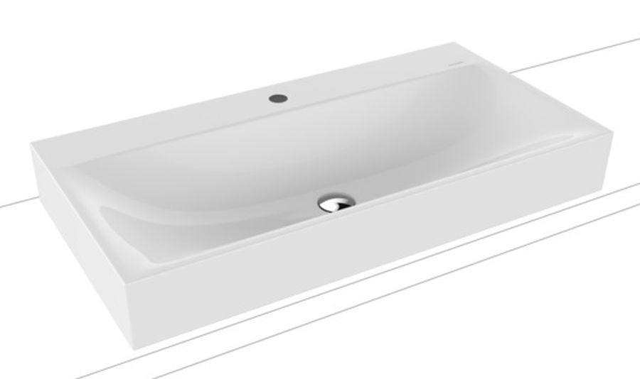 Kaldewei Silenio umywalka 90x46 cm nablatowa prostokątna model 3043 biała 904206303001