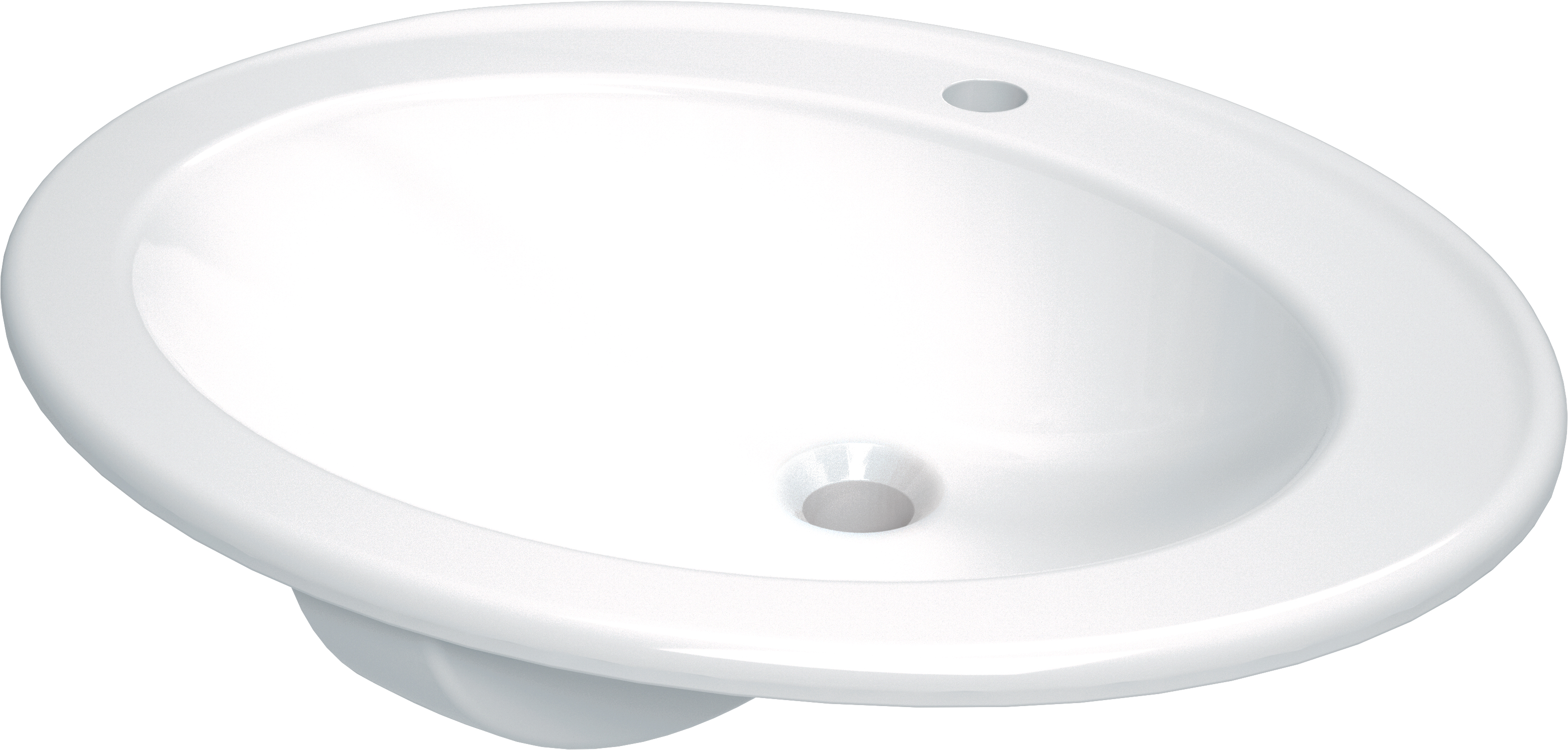 Deante Round umywalka 58x46,3 cm owalna wpuszczana biała CGR_6U6B - Wysyłka w 24h