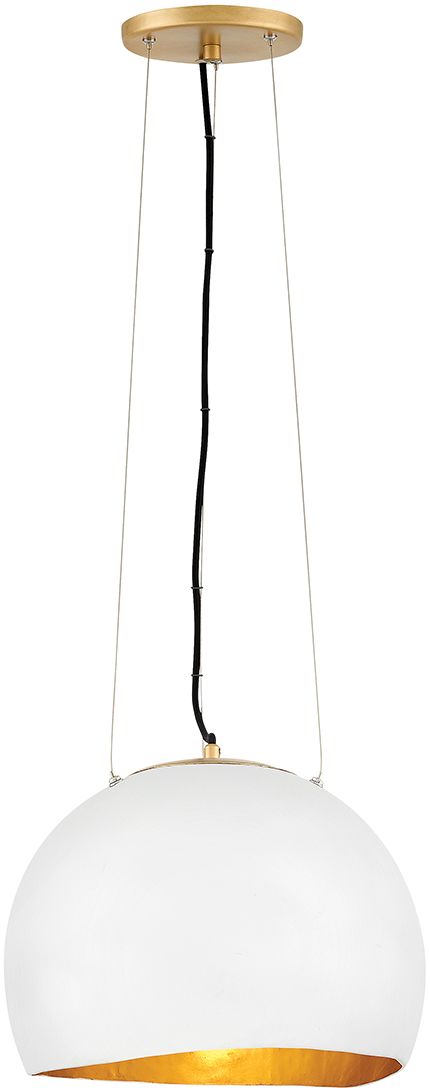 Quintiesse Nula lampa wisząca 1x100 W biała-złota QN-NULA-1P