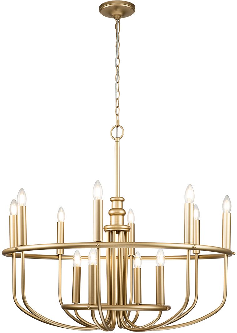 Elstead Lighting Capitol Hill lampa wisząca 12x40 W naturalny mosiądz KL-CAPITOL-HILL12-PNBR