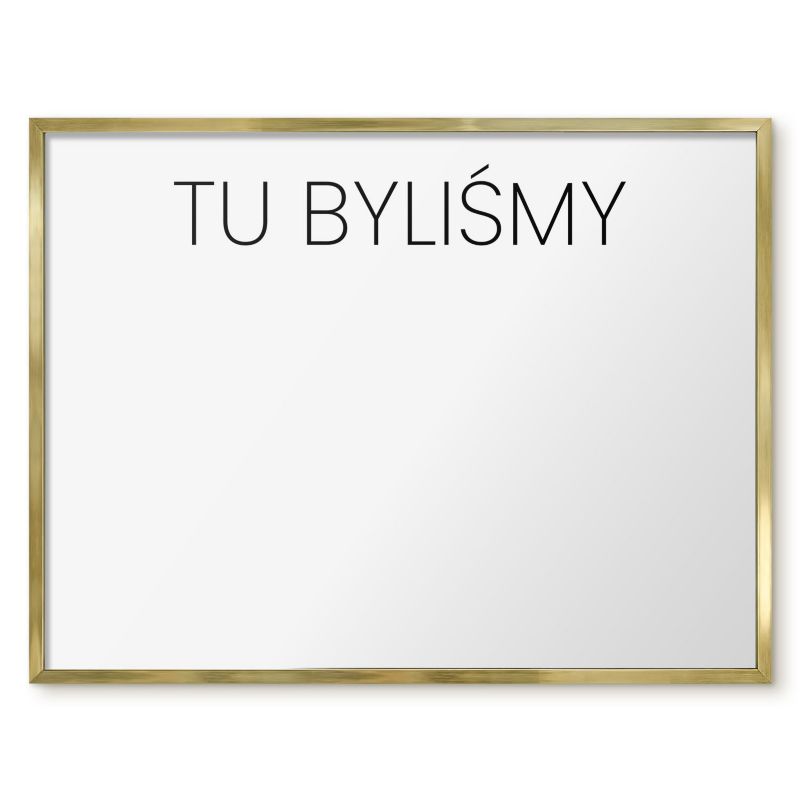 Tablica Magnetyczna Tulup 80x60 cm Tu byliśmy 3 - Złota rama Do salonu, sypialni 1 szt.