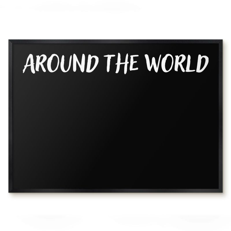 Tablica Magnetyczna Do Sypialni Tulup 70x50 cm Around the world 5 - Czarna rama Do salonu, sypialni 1 szt.