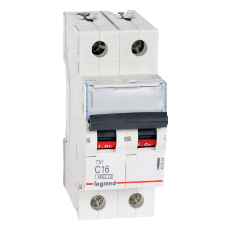 Wyłącznik nadprądowy Legrand S302 2P C 16A 6 kA AC IP20 Tx3 1 szt.