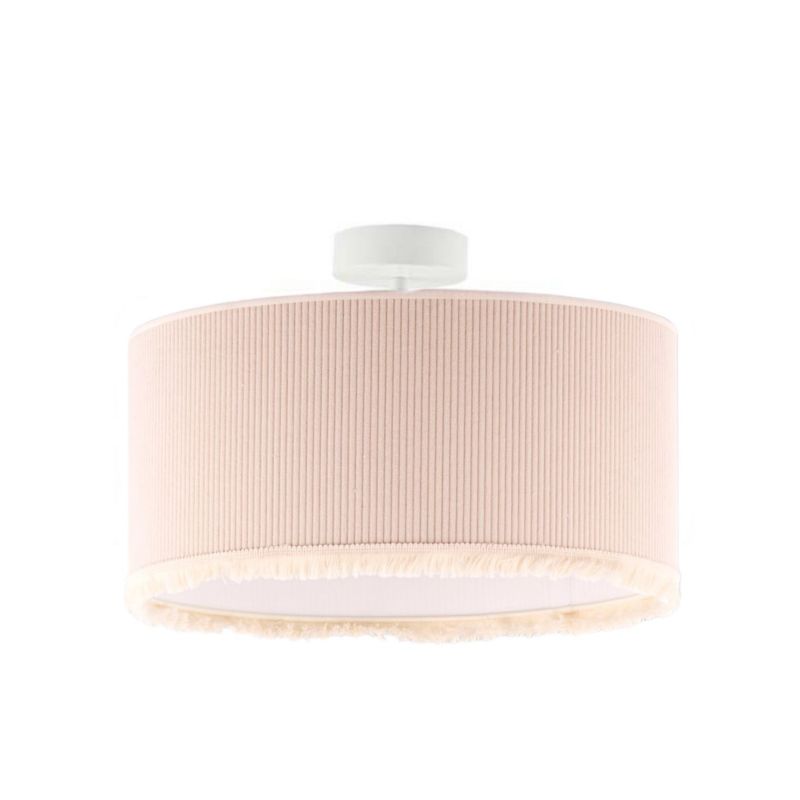 Lampa wisząca Volta Light Factory żyrandol plafon z abażurem walec 40 cm Biały CELINE 1szt.