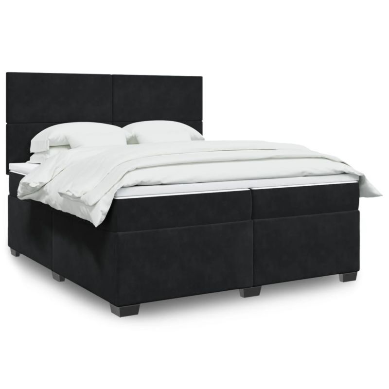 Łóżko kontynentalne WaszeMeble 200x200 cm czarne WM-3293298 1 szt.