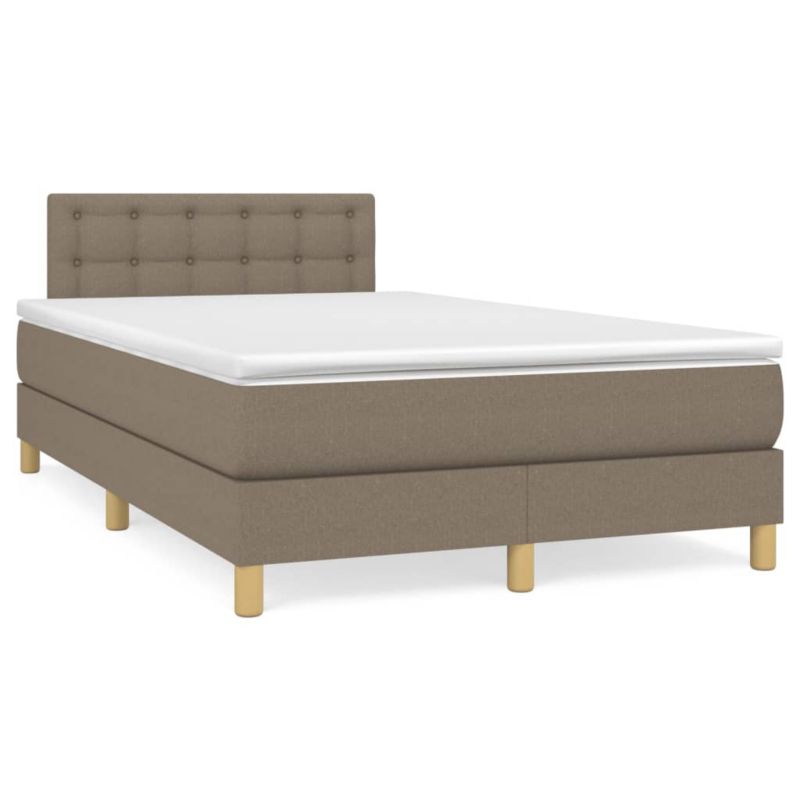 Łóżko z materacem WaszeMeble 120x200 cm Taupe tkanina WM-3269804 1 szt.