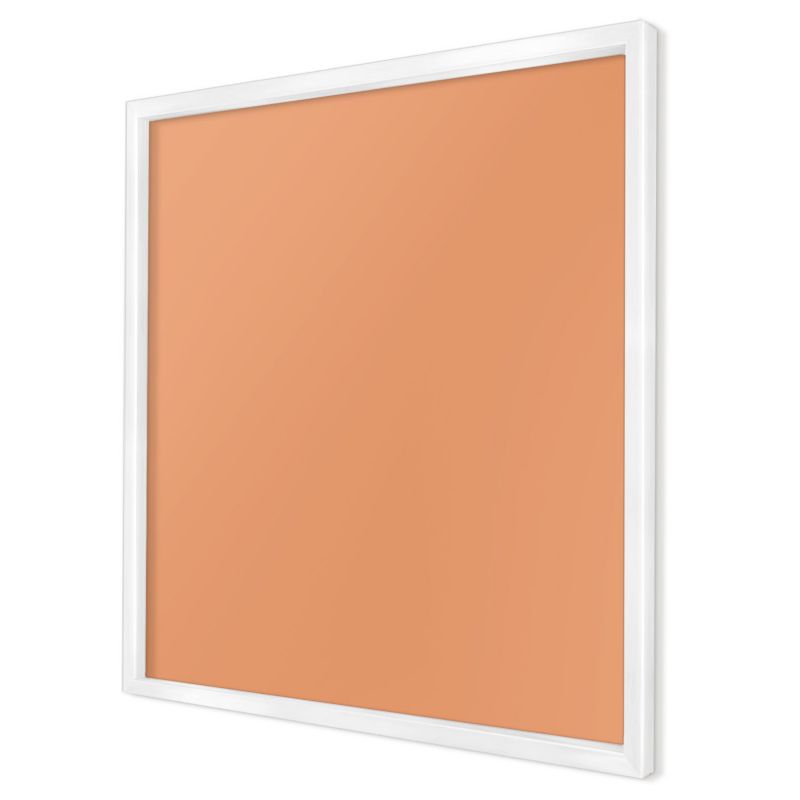 Tablica magnetyczna ozdobna Wallfluent 50x50 Pastelowy pomarańcz w białej ramie 1szt