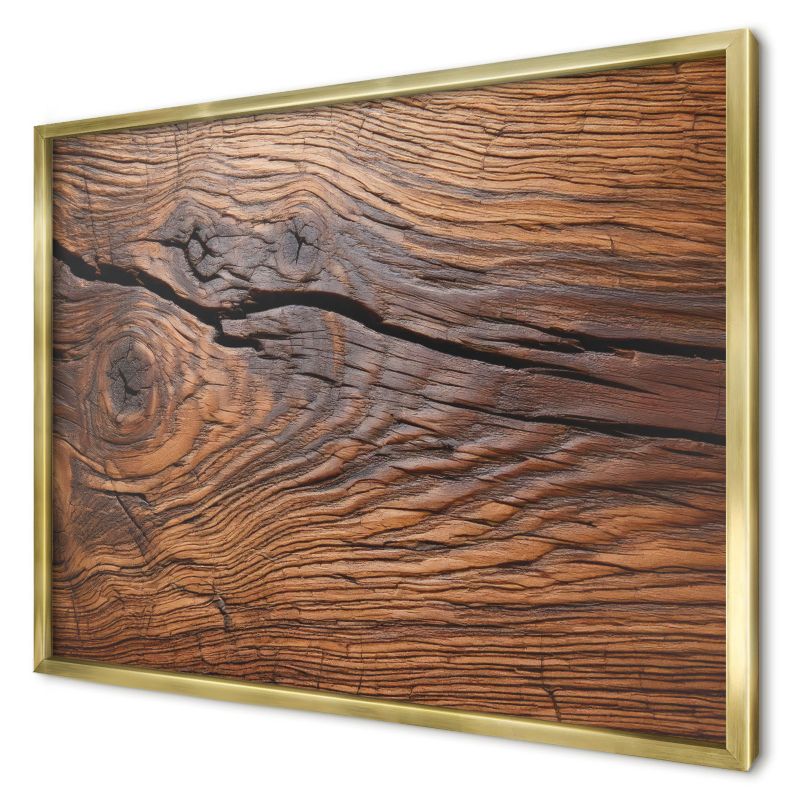 Magnetyczna tablica ozdobna Wallfluent 70x50 Tekstura drewna w złotej ramie 1szt