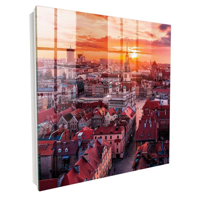 Metalowa Skrzynka Na Klucze Tulup 30x30 cm Zachód słońca 4 - Biała - Otwierana na prawo 1 szt.