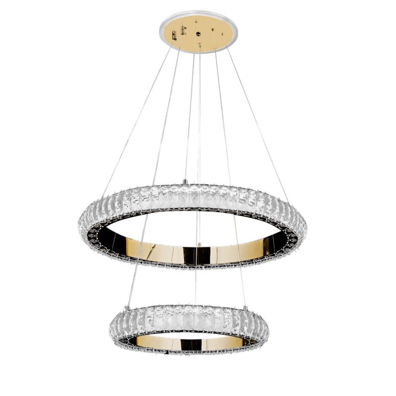 Lampa Sufitowa Wisząca Toolight Led G043-2Cp Złoty