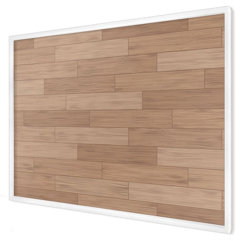 Tablica magnetyczna dekoracyjna Wallfluent 100x70 Drewniany wzór w białej ramie 1szt