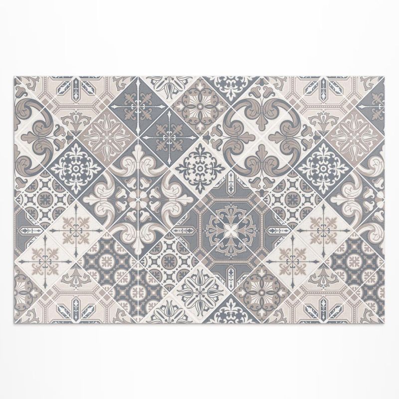Zewnętrzny Dywan Winylowy Wallfluent 150x225 cm Katalońskie kwiaty wzorzysta mozaika 1 szt.