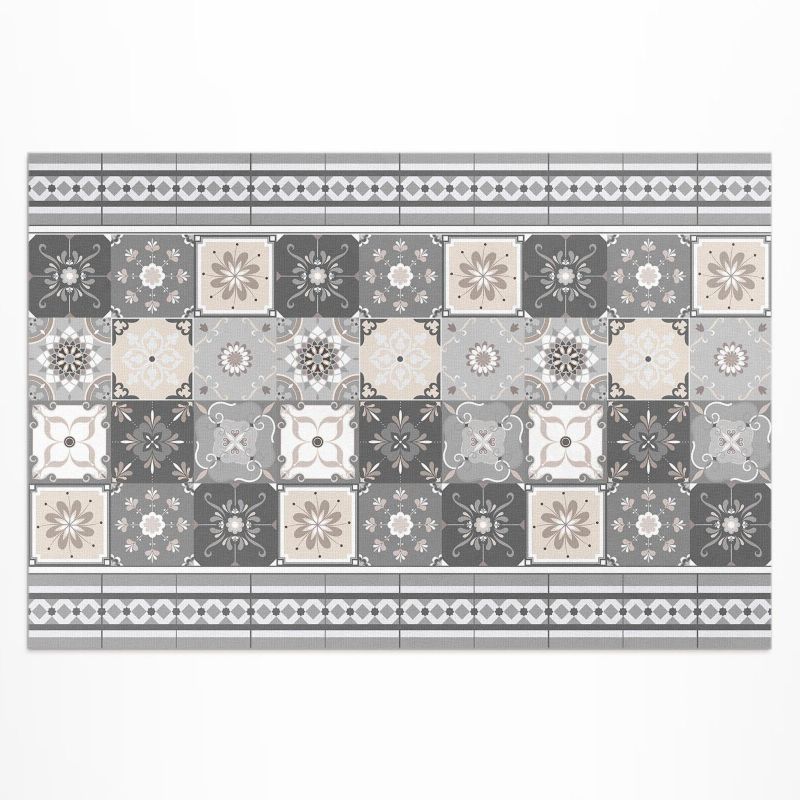 Dywan Winylowy Z Nadrukiem Wallfluent 60x90 cm Kafelki i pasy wzorzysta mozaika 1 szt.