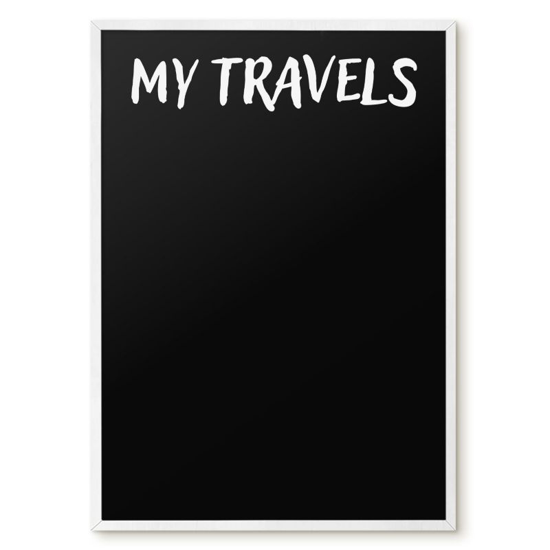 Tablica Magnetyczna Do Notatek Tulup 50x70 cm My travels 5 - Biała rama Do salonu, sypialni 1 szt.