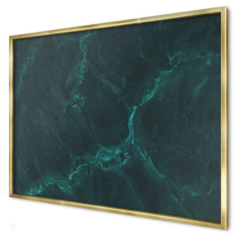 Ozdobna tablica magnetyczna Wallfluent 100x70 Zielona głębia w złotej ramie 1szt