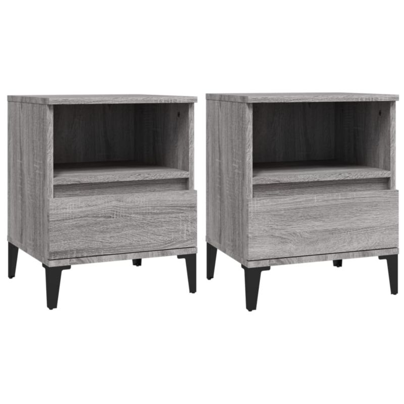 Szafki nocne WaszeMeble szary dąb sonoma WM-821823 2 szt.