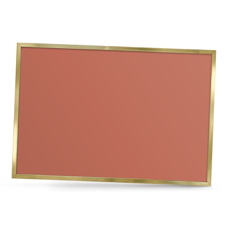 Tablica magnetyczna do salonu ArtPrintCave 60x40 Kolor ceglany w złotej ramie 1szt