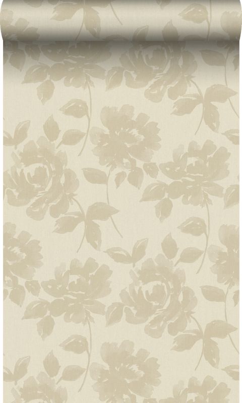 Tapeta Origin Wallcoverings róże ciepły beż 53 cm x 10.05 m - 1 rol.