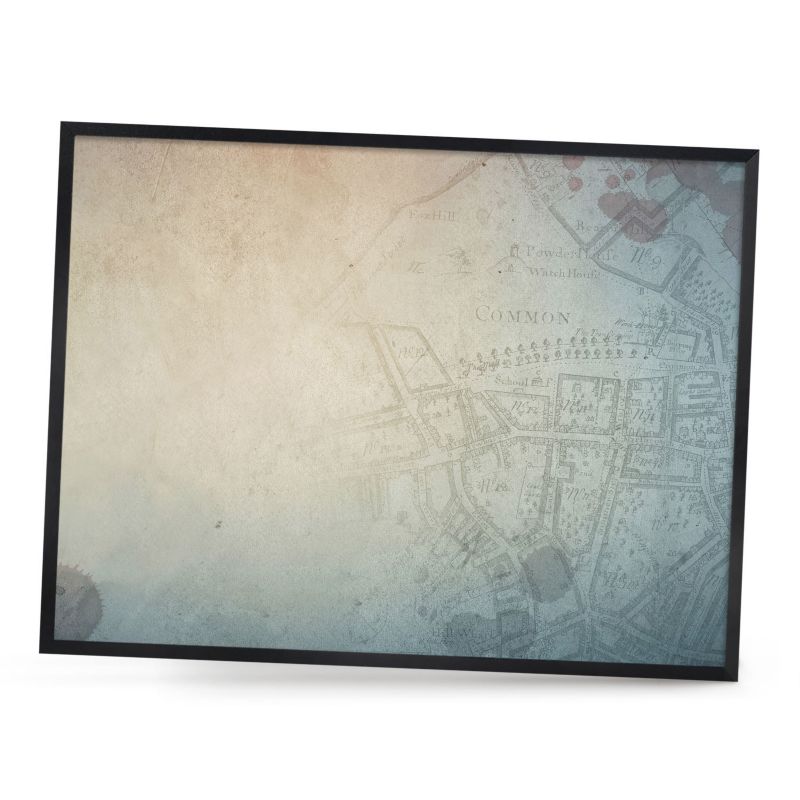 Tablica magnetyczna ozdobna ArtPrintCave 80x60 Stara mapa w czarnej ramie 1szt