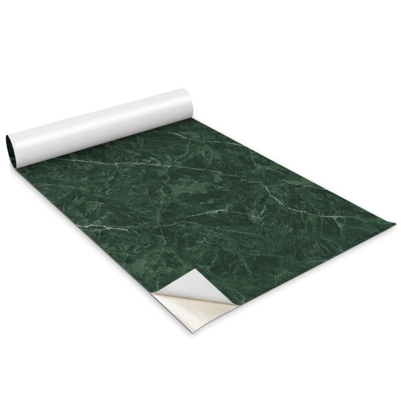 Okleina Meblowa Do Sypialni I Garderoby Wallfluent 100x50 cm Zielony marmur Okleina Na Biurko I Regał 1 rol.