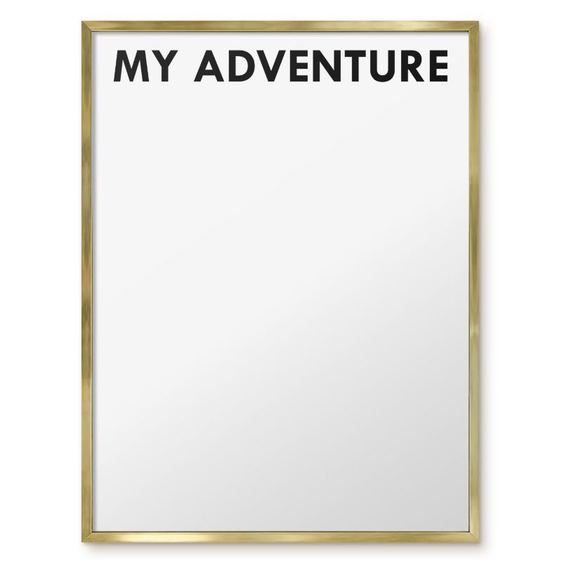 Tablica Na Magnesy Z Podróży Tulup 60x80 cm My adventure 2 - Złota rama Do salonu, sypialni 1 szt.