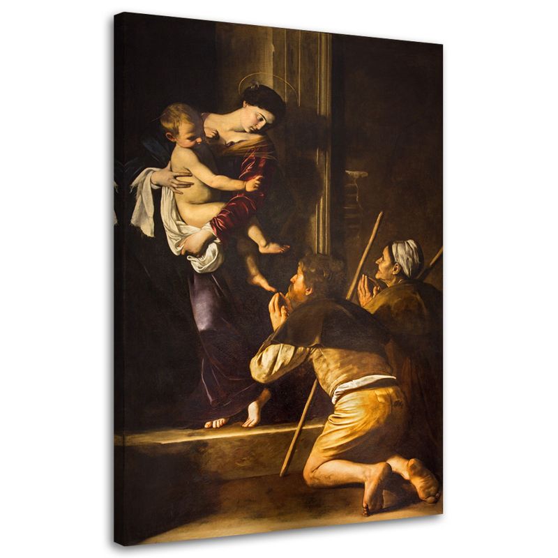 Obraz na płótnie Feeby Caravaggio Madonna z Loreto i pielgrzymi Rzym 60x90cm 1szt