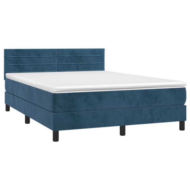 Łóżko kontynentalne WaszeMeble 140x190 cm niebieski WM-3134463 1 szt.