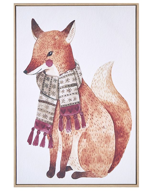 Obraz na płótnie Muccia Motyw zwierzęcy 63 x 99 cm Brązowy 1 szt.