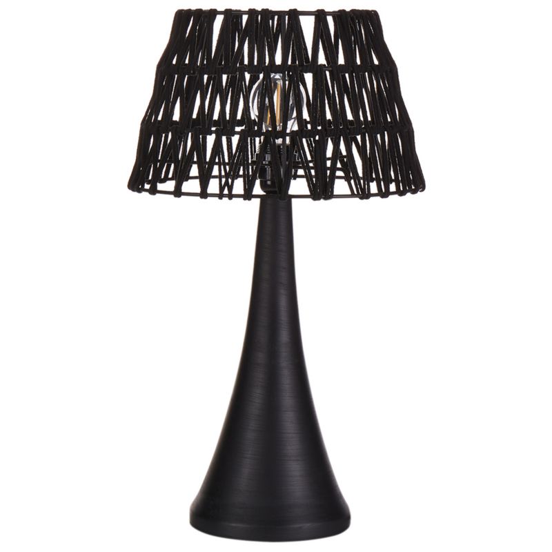 Lampa stołowa Pellejas Drewno mango Czarny 1 szt.